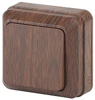 Выключатель накладной Эра Intro Quadro 1-кл. венге картинка